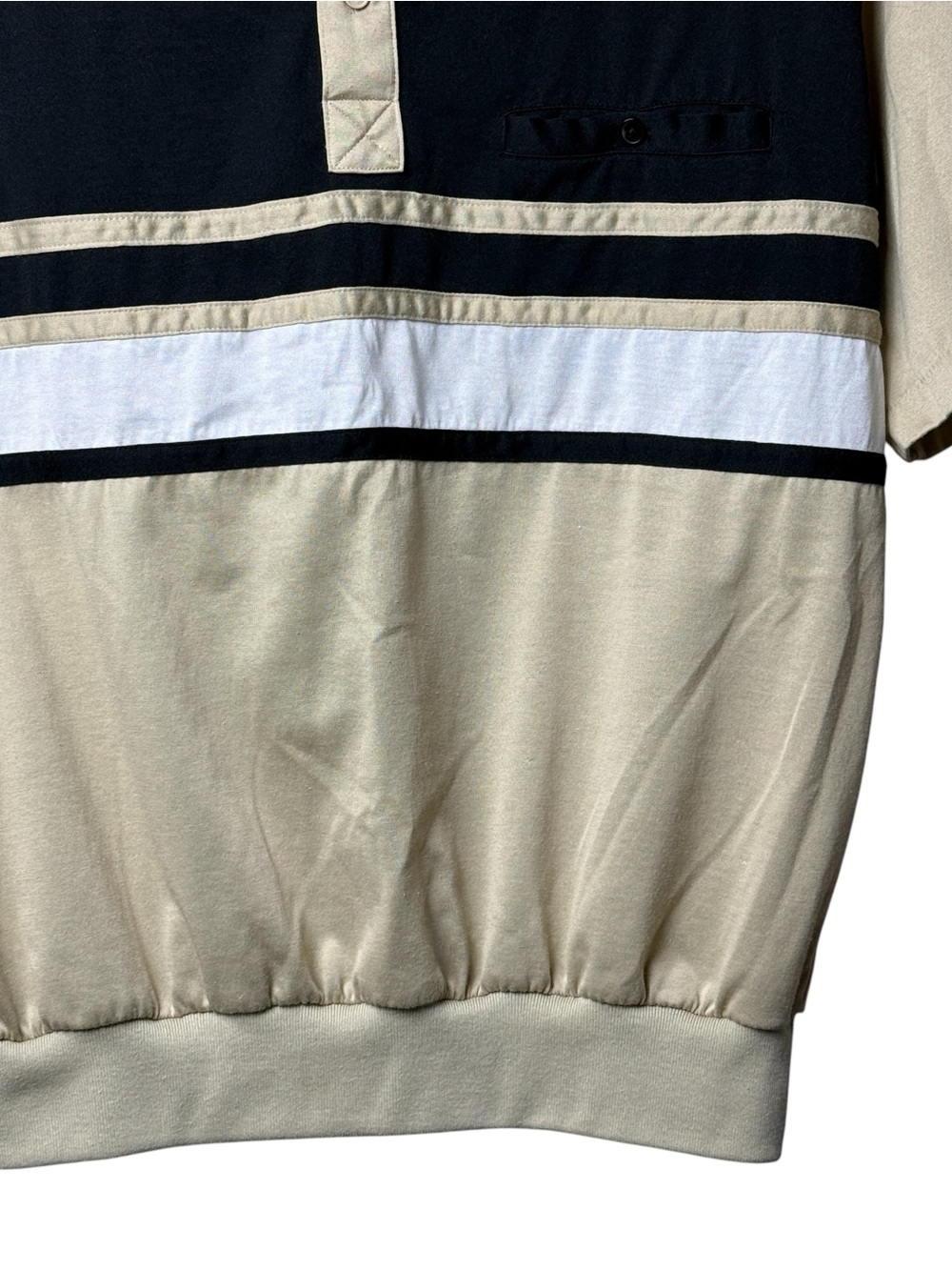 Classics By Palmland Polo Shirt Size M VTG 80s Banded Waist Bowling Golf Tennis - Picture 4 of 10
